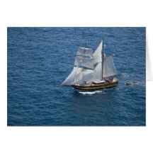 Schönes Segelboot Grußkarten