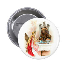 Schönheit im Rosa und im Tier Anstecknadelbutton