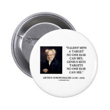 Schopenhauer Talent-Genie schlägt Ziele, die niema Button