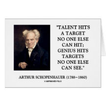 Schopenhauer Talent-Genie schlägt Ziele, die niema Karte