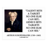 Schopenhauer Talent-Genie schlägt Ziele, die niema Postkarte