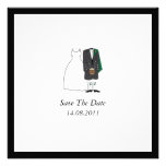 Schottische Kilt-Braut u. Bräutigam, die Save the  Einladungskarten