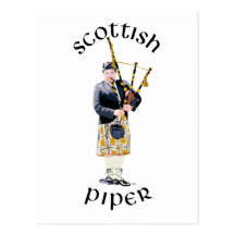 Schottischer Pfeifer - TANKilt Postkarte