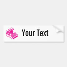 Schreiben Sie Schreibens-Maschine - magentarote Ve Auto Sticker