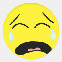 Schreiender smiley-Aufkleber