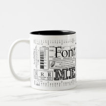 Schriftart ich Typografie Teetassen