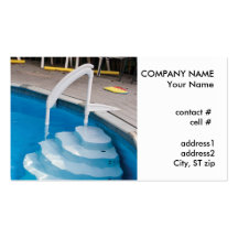 Schritte in cooles blaues Pool Visitenkarten Vorlage