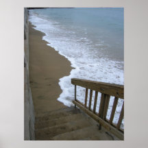 Schritte zum Strand Poster