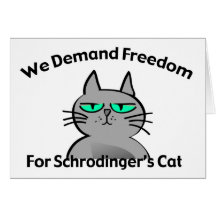 Schrodingers Katzelustiger Geek-Spaß Grußkarte
