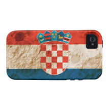 Schroffe kroatische Flagge iPhone 4 Case
