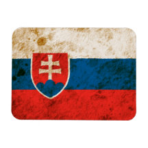 Schroffe slowakische Flagge Eckige Magnete