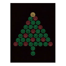 Schrotflinte-Muschel-Weihnachtsbaum Postkarte