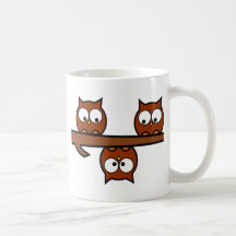 Schrullige Eulen Tasse
