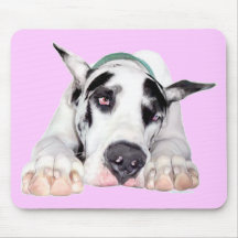 Schüchterne Harlekin-Deutsche Dogge Mousepads