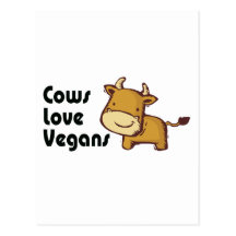 schüchtert Liebe Vegans ein Postkarte