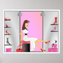 Schuh-Einkaufen Plakat