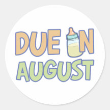 Schuld im August Runder Aufkleber