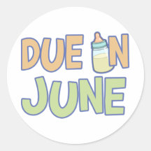 Schuld im Juni Runde Sticker