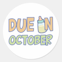 Schuld im Oktober Runde Sticker