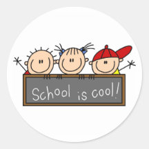 Schule ist cool runde sticker