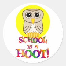Schule ist ein Schrei Runde Aufkleber