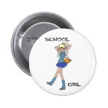 Schulmädchen-Knopf Buttons