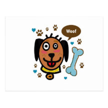 Schuss-Hundepostkarte