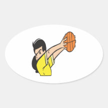 Schützen Sie den Ball Ovaler Aufkleber