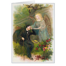 Schutzengel und müde Gentleman Grußkarten