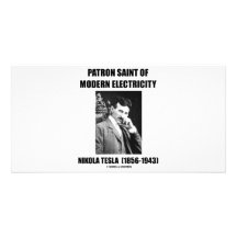 Schutzpatron des modernen Stroms (Nikola Tesla) Foto Grußkarte