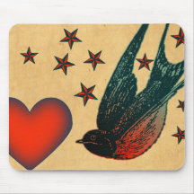 Schwalben und Sterne Mousepad