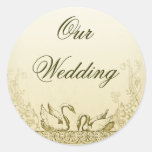 Schwan-Liebevögel, die Aufkleber wedding sind