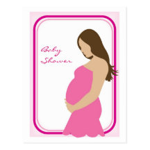 Schwangere Bauch-Babyparty-Einladung Postkarten