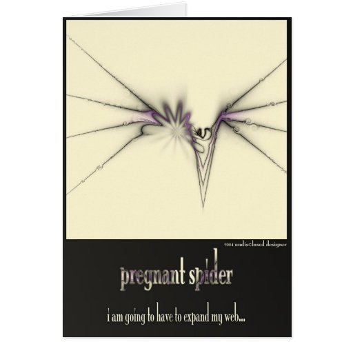 schwangere Spinne Grußkarte