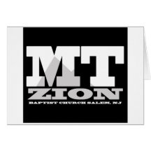 Schwarz-n-Weißes Logo Mt Zion Karten