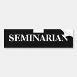 schwarz, weiß, SEMINARIAN Autoaufkleber