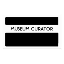 Schwarz-weiße Museumskurator-Geschäftskarten Visitenkarte