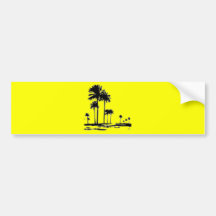Schwarz-weiße Palmen Auto Aufkleber