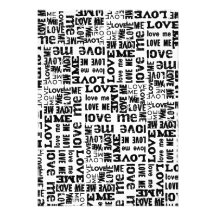 SCHWARZ-WEISSE TYPOGRAFIE-DIGITAL-KUNST COLLA DER  PERSONALISIERTE EINLADUNGSKARTE