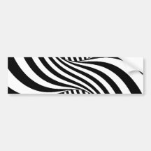 SCHWARZ-WEISSE ZEBRA-WIRBELS-MUSTER-OPTISCHE ILLUS AUTO STICKER