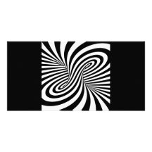 SCHWARZ-WEISSE ZEBRA-WIRBELS-MUSTER-OPTISCHE ILLUS FOTO KARTEN VORLAGE