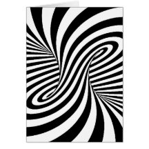SCHWARZ-WEISSE ZEBRA-WIRBELS-MUSTER-OPTISCHE ILLUS GRUßKARTE