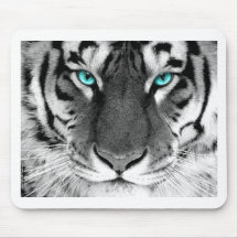 Schwarz-weißer Tiger Mauspads
