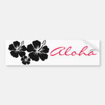 Schwarzaloha Blume Autoaufkleber