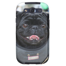 Schwarze Abdeckung Mopssamsungs-Galaxie s Samsung Galaxy S3 Schutzhüllen