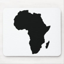 schwarze Afrika-Form Mauspads