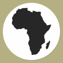 schwarze Afrika-Form aufkleber