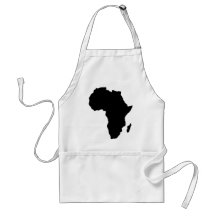 schwarze Afrika-Form Schürze