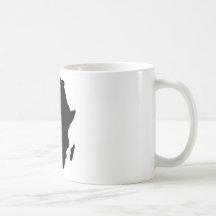 schwarze Afrika-Form Tee Tasse