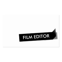 Schwarze Aufkleber-Film-Herausgeber-Visitenkarte